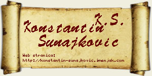 Konstantin Sunajković vizit kartica